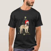 クリスマスフランスのブルドッグのクリスマスツリー Tシャツ (正面)