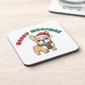クリスマスフランスのブルドッグコースターメリー: Woofmas コースター (左側)