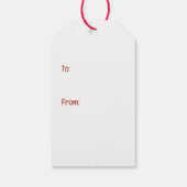 クリスマスフランスのブルドッグ小妖精や小人ドッグ ギフトタグ (裏面)