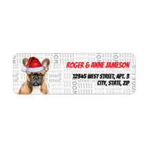 クリスマスフランスのブルドッグ恋人の休日のアドレス