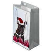 クリスマスフランスのブルドッグ抱き枕 スモールペーパーバッグ (正面アングル)