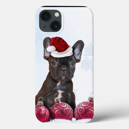 クリスマスフランスのブルドッグ Case-Mate iPhoneケース (裏面)