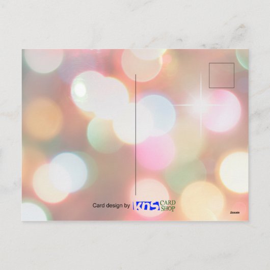 クリスマスフランスのプレゼントの中のクリスマス・ブルドッグ シーズンポストカード (裏面)