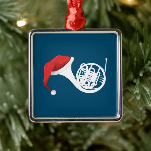 クリスマスフランスのホーンシャツ – Santaフランスの Horn メタルオーナメント (ツリー)