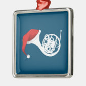 クリスマスフランスのホーンシャツ – Santaフランスの Horn メタルオーナメント (左)