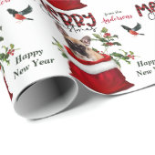 クリスマスフランスの抱き枕でブルドッグ ラッピングペーパー (ロールコーナー)