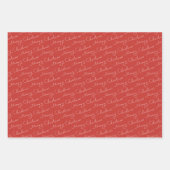 クリスマスフランネルバンドル ラッピングペーパーシート (正面3)