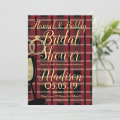 クリスマスフランネルフォイルバブリーブライダルシャワー 招待状 (スタンド正面)