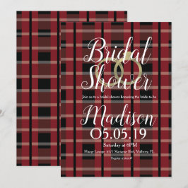 クリスマスフランネル結婚フォイルのリングや輪ブライダルシャワー 招待状