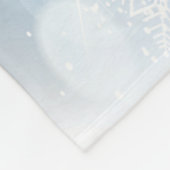 クリスマスフリーススローオーナメント冬のスノーフレーク フリースブランケット (角)