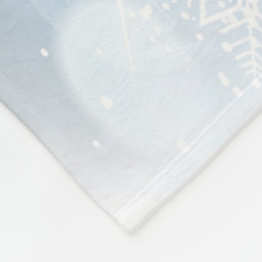 クリスマスフリーススローオーナメント冬のスノーフレーク フリースブランケット (角)