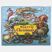 クリスマスフリースブランケット フリースブランケット (正面(横))