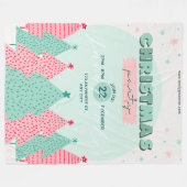 クリスマスフリースブランケット、大60インチx 80インチ フリースブランケット (正面(横))