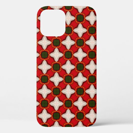 クリスマスフリース感じと背景華美図形 Case-Mate iPhoneケース (裏面)