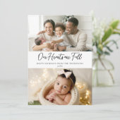 クリスマスフルハートエレガントファミリーベビー2写真 シーズンカード (スタンド正面)