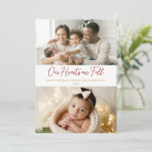 クリスマスフルハートクラシックファミリーベビー2写真 シーズンカード (スタンド正面)