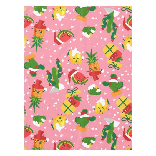 クリスマスフルーツいちごスイレモン テーブルクロス (正面)