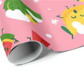 クリスマスフルーツいちごスイレモン ラッピングペーパー (ロールコーナー)