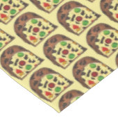 クリスマスフルーツケーキfruitcakeスライスホリデーフード テーブルクロス (アングル)