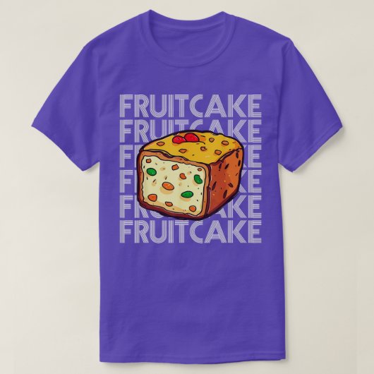 クリスマスフルーツケーキX Masフードフルーツケーキファン Tシャツ (デザイン正面)