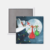 クリスマスフレンズと家族by Bihrle マグネット (正面/裏面)