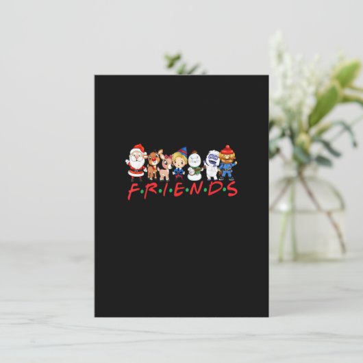 クリスマスフレンズサンタルドルフ雪だるまファミリークマ 招待状 (スタンド正面)