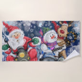 クリスマスフレンズビーチタオルギフトおもしろい- ビーチタオル (正面)
