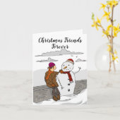 クリスマスフレンズフォーエバーカード カード (黄色い花)