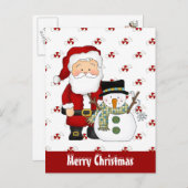 クリスマスフレンドの休日のグリーティングカード シーズンポストカード (正面/裏面)