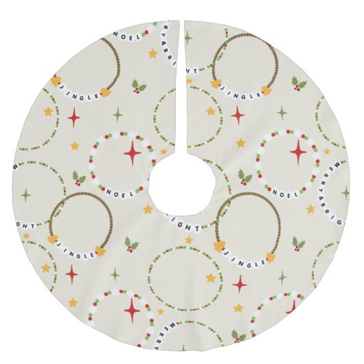 クリスマスフレンドシップブレスレット ブラッシュドポリエステルツリースカート (正面)