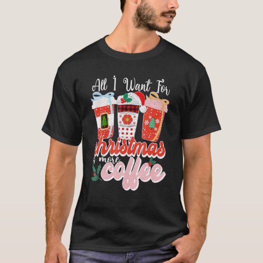 クリスマスフレーバーアイスコーヒー好きにしたいもの Tシャツ (正面)