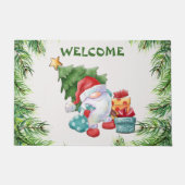 クリスマスフレームと格言形式 ドアマット (正面)