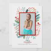 クリスマスフレームフォトホリデーカード シーズンカード (正面/裏面)