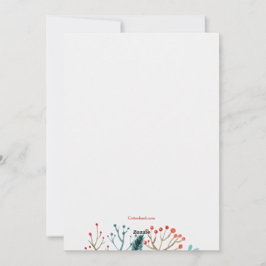 クリスマスフレームフォトホリデーカード シーズンカード (裏面)