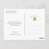 クリスマスフレームフォトホリデーポストカード ポストカード (裏面)