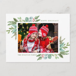 クリスマスフレームフォトホリデーポストカード ポストカード