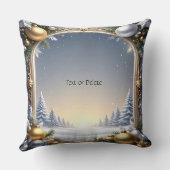 クリスマスフレームホリデイ装飾用クッション クッション (裏面)