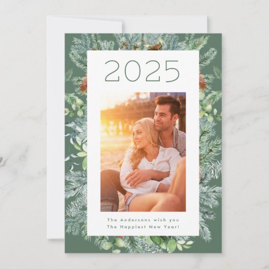 クリスマスフレームホリデー新年のフォトカード シーズンカード (正面)