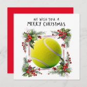 クリスマスフレーム付きテニスボール シーズンカード (正面/裏面)