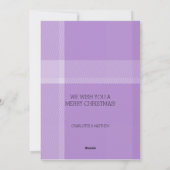 クリスマスフレーム写真薄紫紫 シーズンカード (裏面)