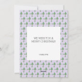 クリスマスフレーム写真薄紫紫 シーズンカード (裏面)