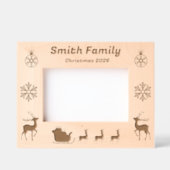 クリスマスフレーム – 家族写真 レーザー彫刻フレーム (正面)
