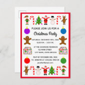 クリスマスフレーム#2招待状はがき インビテーションポストカード (正面/裏面)