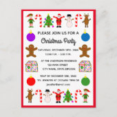 クリスマスフレーム#2招待状はがき インビテーションポストカード (正面)