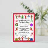 クリスマスフレーム#3招待状はがき インビテーションポストカード (スタンド正面)