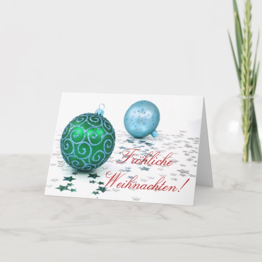 クリスマスフレーリシェワイヒナッチンホリデーカード シーズンカード (正面)