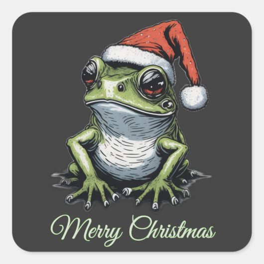 クリスマスフロッグコテージコアビクトリアンヴィンテージ スクエアシール (正面)