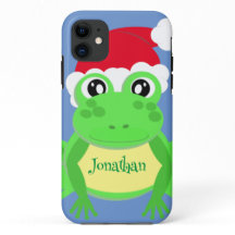 クリスマスフロッグサンタハットブルーノベルティ