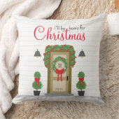 クリスマスフロントドアスタイリッシュモノグラム装飾 クッション (ブランケット)