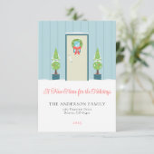 クリスマスフロントドア新しいホームムービングアナウンス 招待状 (スタンド正面)